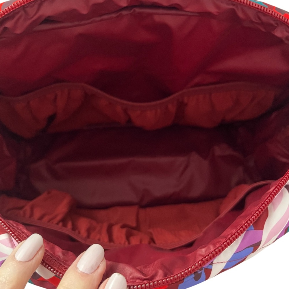 NWT Vera Bradley Extra Large Quilted Cosmetics Makeup Travel Bag Case Bow Show - Picture 7 of 9